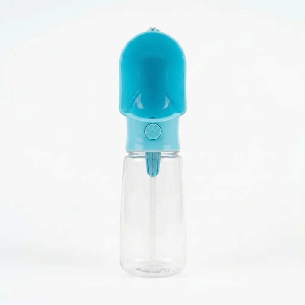 3-in-1 Portable Pet Water Bottle - 20oz Leak-Proof Container with Integrated Poop Bag Dispenser for Travel, Hiking, and Outdoor Activities