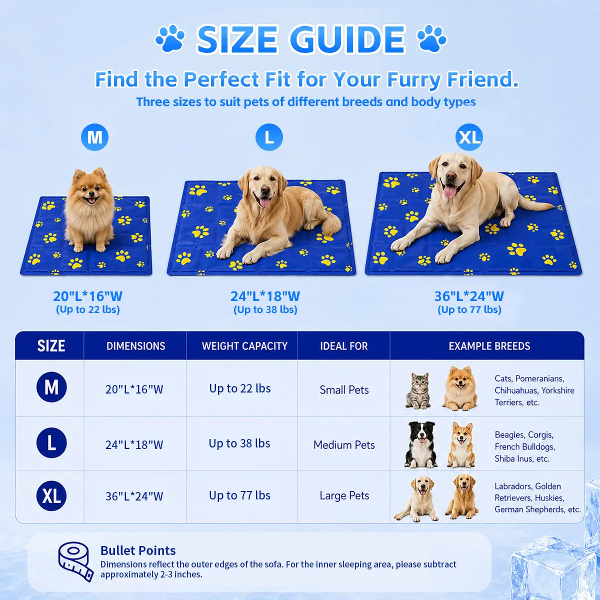 Non-Toxic Gel Self-Cooling Pet Mat for Dogs & Cats, Easy to Clean, Cool Bedroom Stuff