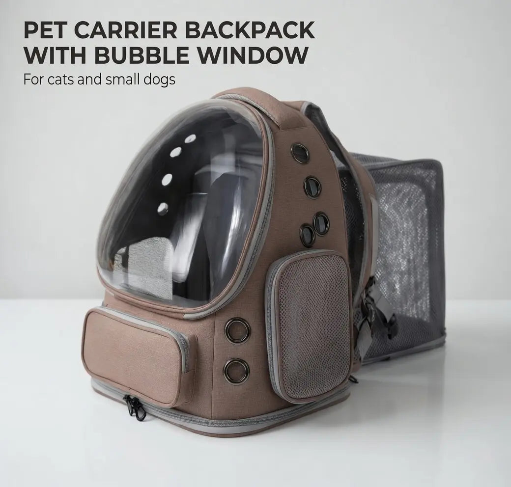 Expandable Pet Carrier Backpack for Dogs and Cats - Foldable Travel Solution for Hiking