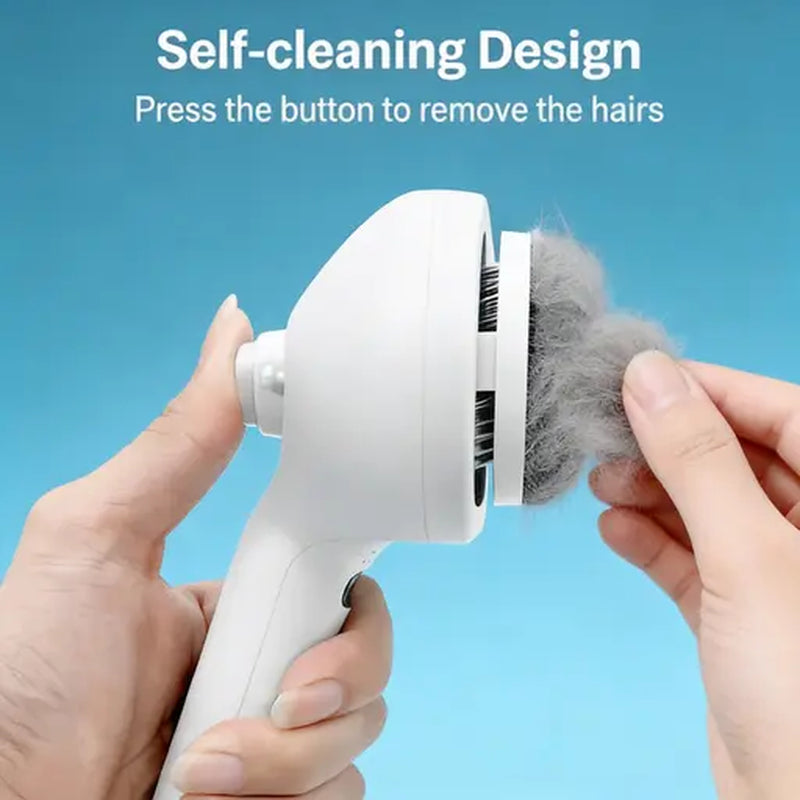 Upgraded Steam Cat Brush, 3-In-1 Self-Cleaning Spray Pet Brush for Cats & Dogs, Skin-Safe Deshedding & Grooming Tool for Long & Short-Haired Pets