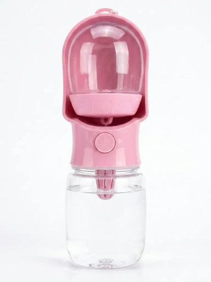 3-in-1 Portable Pet Water Bottle - 20oz Leak-Proof Container with Integrated Poop Bag Dispenser for Travel, Hiking, and Outdoor Activities