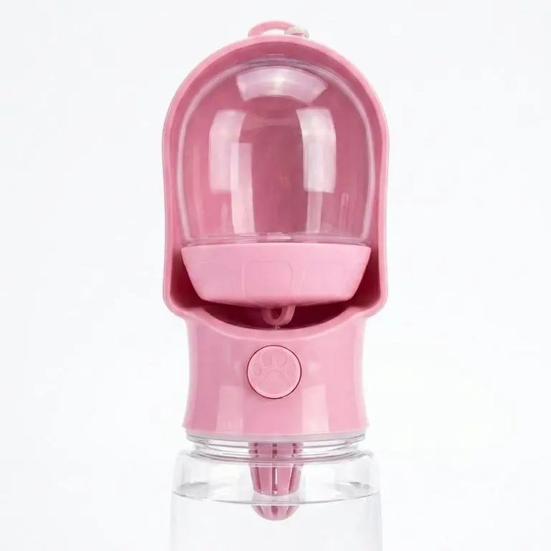 3-in-1 Portable Pet Water Bottle - 20oz Leak-Proof Container with Integrated Poop Bag Dispenser for Travel, Hiking, and Outdoor Activities