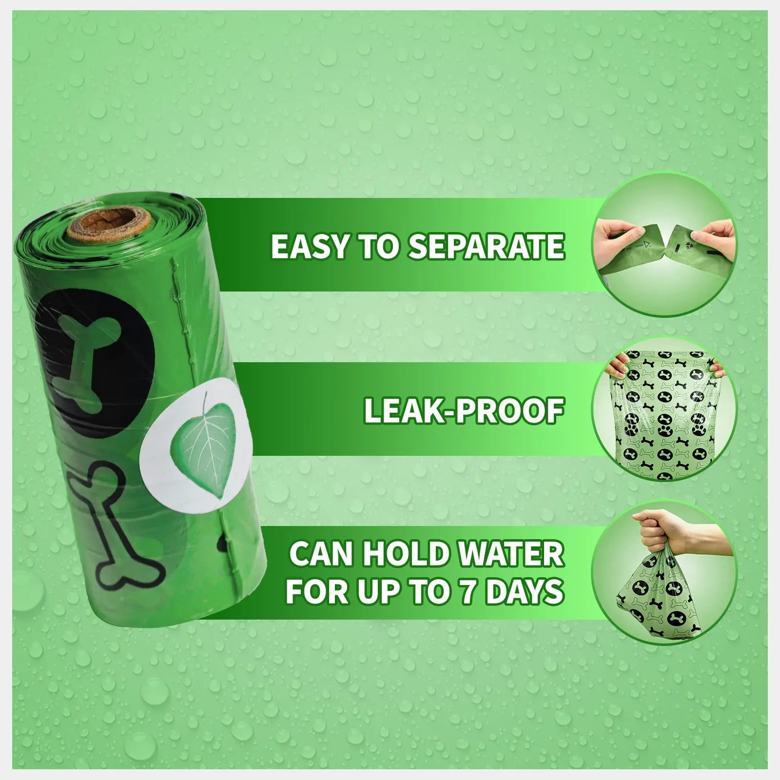 DGAPHRO Lavender Scented Dog Poop Bags - Thick, Leak-Proof Rolls (16 Rolls, 240 Bags) with Dispenser and Leash Clip for Convenient Pet Cleanup and Outdoor Use