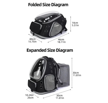 Expandable Pet Carrier Backpack for Dogs and Cats - Foldable Travel Solution for Hiking