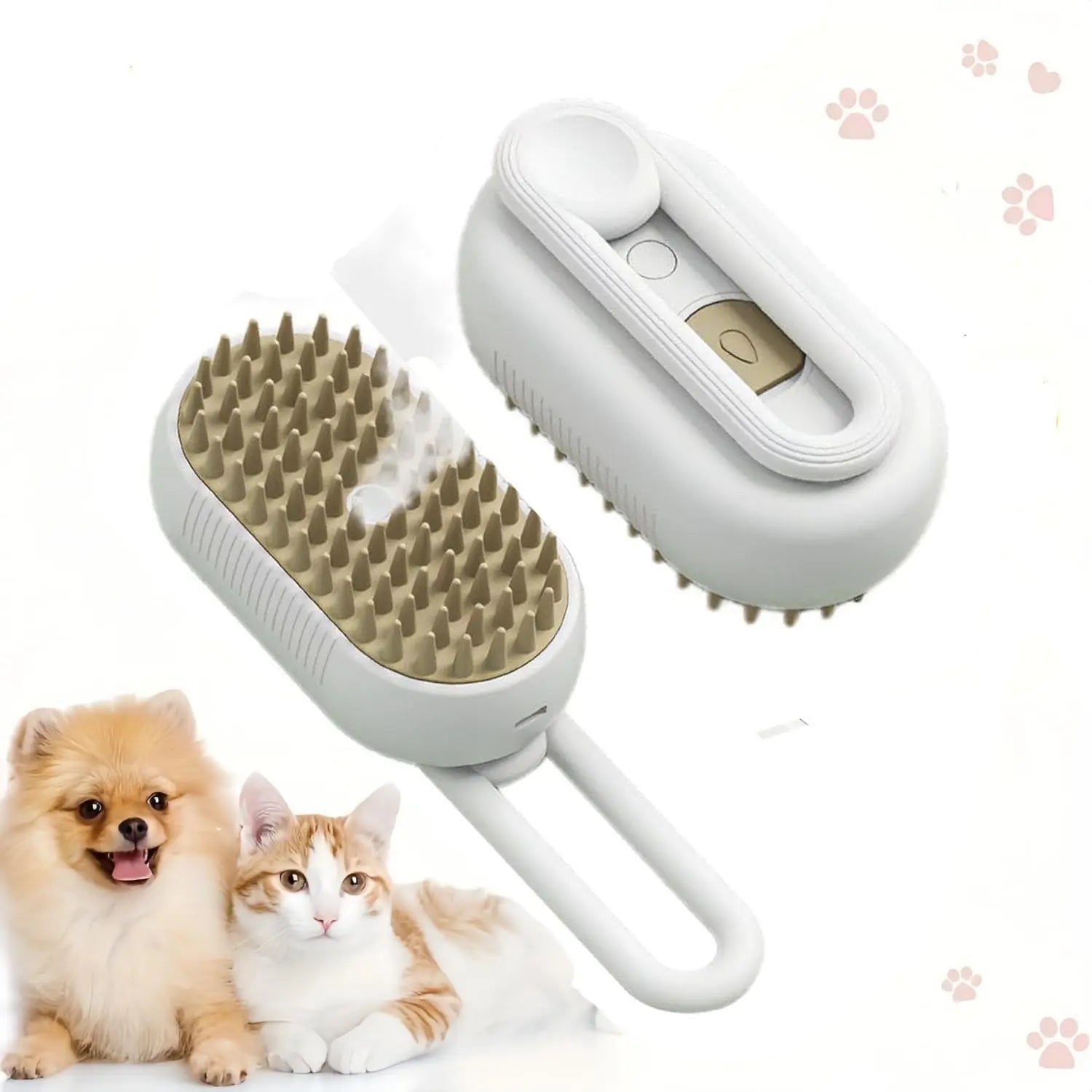 3-in-1 Steam Pet Grooming Brush for Dogs and Cats - Effective Tool for Removing Tangled Loose Hair from Long and Short Fur