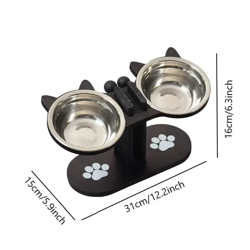 Elevated Multi-Layer Cat Feeder with Food and Water Bowls, Featuring 3 Stands, Easy Assembly, and Portable Design, Perfect for Multi-Cat Households