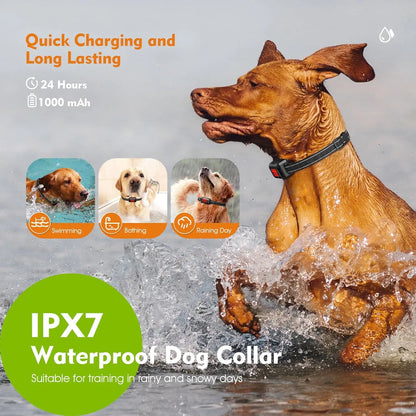 Electric Dog Fence System with GPS, Waterproof Wireless Training Collar, Adjustable Warning Strength, Rechargeable Smart Pet Containment for Dogs, Range 33-999 Yards